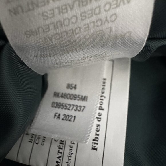 Zella Hooded Puffer Vest Womens S Pine Green Mid-Length Lined Pockets Quilted - Picture 7 of 7